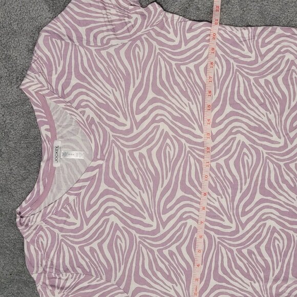 Jockey Cooling Comfort Short Sleeve Sleepshirt, Medium, Lilac Striations - Picture 10 of 11